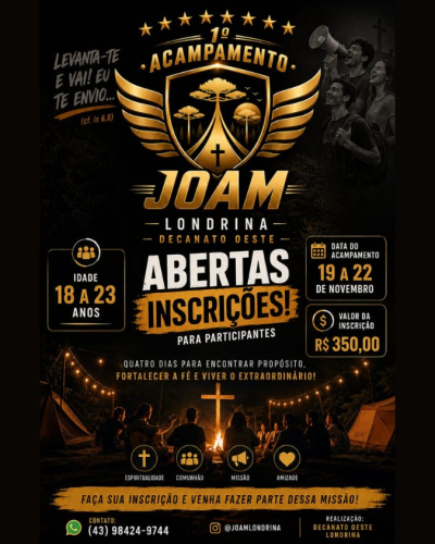 1º Acampamento Joam - Jovens Adolescentes Em Missão - Decanato Oeste - Londrina (Londrina)